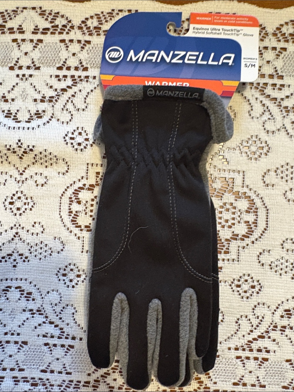 Manzella Women's Black & Gray Touchscreen Insulated Gloves